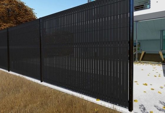 8 piedi di privacy recinzione curva di metallo 2.43m Panello altezza 3d