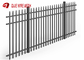 Il recinto nero della rete metallica riveste la recinzione di pannelli superiore della lancia di alluminio per l'uso residenziale