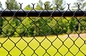 Tessuto rivestito del recinto del collegamento a catena del PVC del nero commerciale per il recinto di sport della scuola