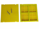 Pannelli gialli dello schermo del poliuretano della maglia dell'unità di elaborazione con il gancio per i miei che vibrano