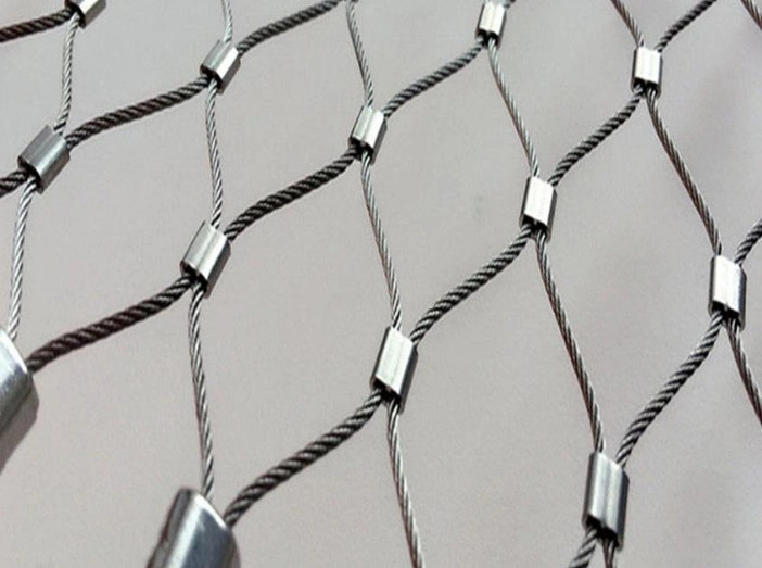 Protezione di gabbia zoologica Acciaio inossidabile Fence Screen Mesh Espandi Web Wire Rope Cable Net 0