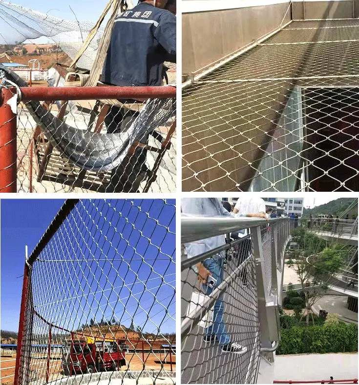 Protezione di gabbia zoologica Acciaio inossidabile Fence Screen Mesh Espandi Web Wire Rope Cable Net 7