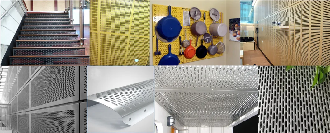2mm 3mm Foratura di buco Acciaio inossidabile lamiera di metallo perforata maglia lamiera decorativa per la ventilazione 6