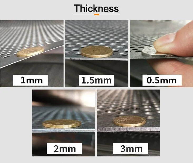 2mm 3mm Foratura di buco Acciaio inossidabile lamiera di metallo perforata maglia lamiera decorativa per la ventilazione 8