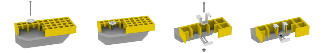 Reti di GRP con spessore di 25 mm e dimensioni di 38X38X38mm in fibra di vetro 9