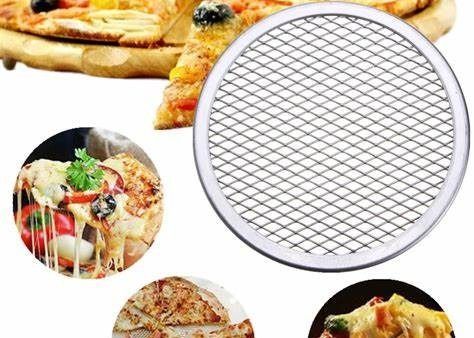 La cucina foggia la pentola piana di Mesh Odm Aluminum Round Pizza a 12 pollici