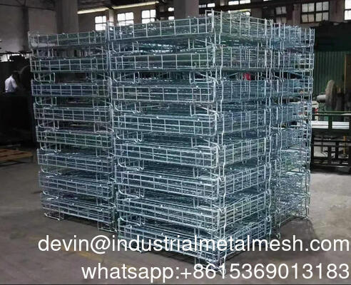 Carrello porta pallet pieghevole in rete metallica personalizzato per consegne espresse