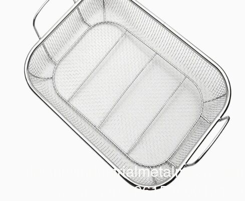 Cestino in acciaio inossidabile per alimenti Dimensione e forma personalizzate Cestino di drenaggio a filo portatile per la conservazione di cibi, drenaggio di piatti, asciugatura di frutta