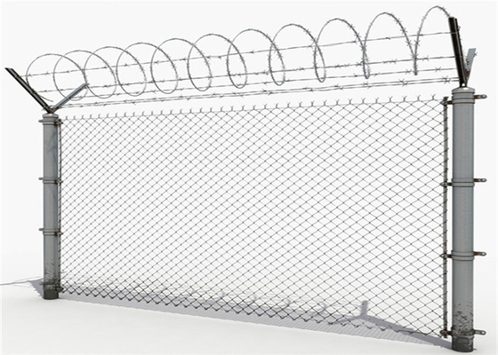 6ft x 50ft 9 recinzione industriale del collegamento a catena del calibro 1.2m