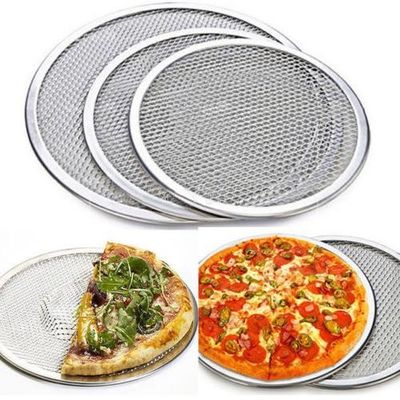 7 / 12/13/15/cavo a 20 pollici Mesh Pizza Pan Aluminum Alloy si ispessiscono