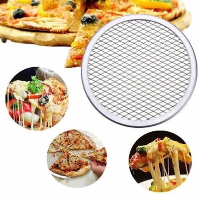 La cucina foggia la pentola piana di Mesh Odm Aluminum Round Pizza a 12 pollici