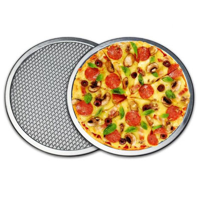 7 / 12/13/15/cavo a 20 pollici Mesh Pizza Pan Aluminum Alloy si ispessiscono
