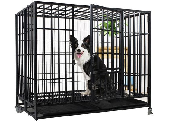Spolverizzi il cavo saldato rivestito Mesh Baskets Dog Cage Full gradua la recinzione secondo la misura degli animali domestici