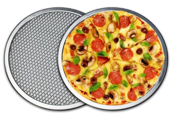Il cavo a 7/12/13/15/20 pollici Mesh Pizza Pan Aluminum Alloy si ispessisce