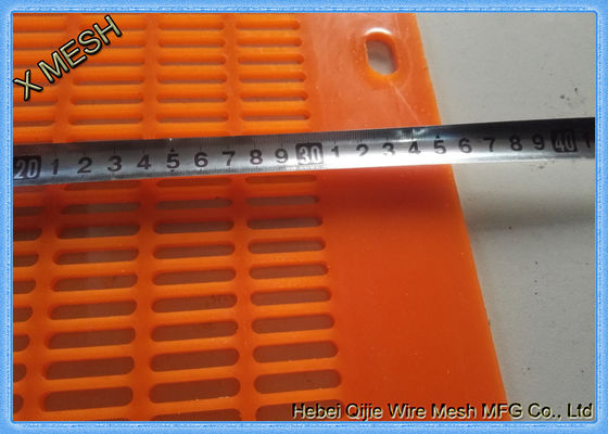 Caduta ad alta frequenza di flusso di vibrazione della maglia dello schermo di estrazione mineraria del poliuretano che salta il foro oblungo delle stuoie dell'unità di elaborazione