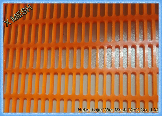 Caduta ad alta frequenza di flusso di vibrazione della maglia dello schermo di estrazione mineraria del poliuretano che salta il foro oblungo delle stuoie dell'unità di elaborazione