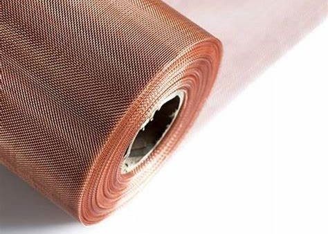 1.2m Larghezza rete di filo di rame 0,56*0,56 apertura*0,15 mm Diametro del filo