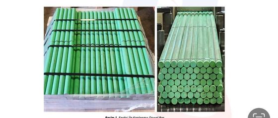500 mm di lunghezza 25 mm di diametro Barre di dowel rivestite con epossidi di acciaio mite per calcestruzzo armato
