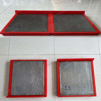 Telato semplice forma di foro esagonale 610*610 PU poliuretano 80-95 Shore A Wedge Wire Mesh