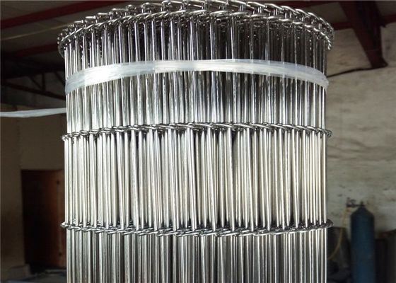 Cavo Mesh Conveyor Belt di industria alimentare di acciaio inossidabile 50mm