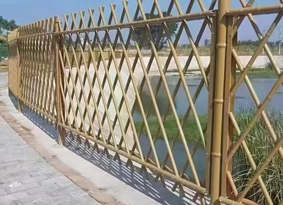 Mantello di sicurezza in polvere Bambù Imitazione Giardino Villa Recinzione Ferro battuto Recinzione decorativa