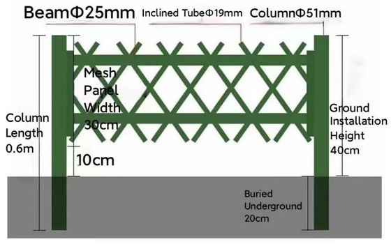 Cornice in acciaio inossidabile Cornice curva per prato Cornice in PVC Imitazione di plastica Bambù Parco Giardino Recinzione