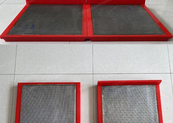 Telato semplice forma di foro esagonale 610*610 PU poliuretano 80-95 Shore A Wedge Wire Mesh