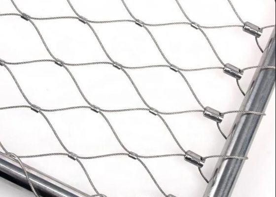 Tipo di ferrule personalizzato Inox 316 Rete in fune metallica in acciaio inossidabile flessibile Webnet X Tend Mesh