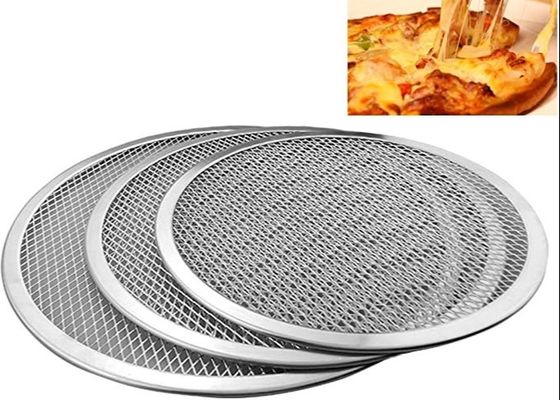 La cucina foggia la pentola piana di Mesh Odm Aluminum Round Pizza a 12 pollici