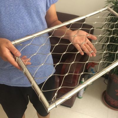 Tipo di ferrule personalizzato Inox 316 Rete in fune metallica in acciaio inossidabile flessibile Webnet X Tend Mesh