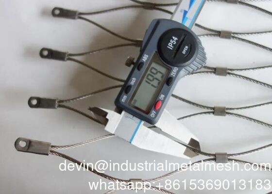 Recinzione in rete metallica a forma di diamante per animali dello zoo con corda in acciaio inossidabile X-Tend