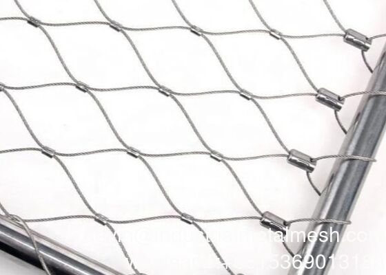 Tipo di ferrule personalizzato Inox 316 Rete in fune metallica in acciaio inossidabile flessibile Webnet X Tend Mesh