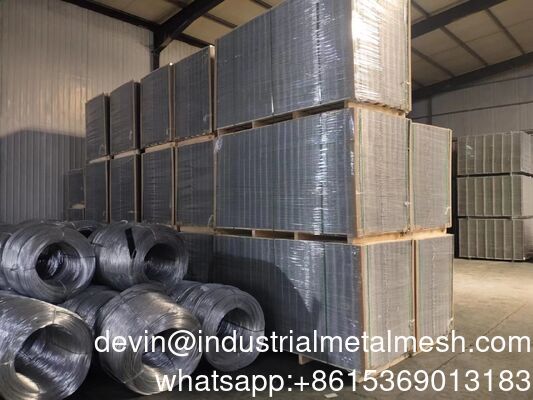 3.4mm Wire * 15X15cm Mesh * 2.15 * 6 M Black Welded Wire Mesh Panel per il Canada