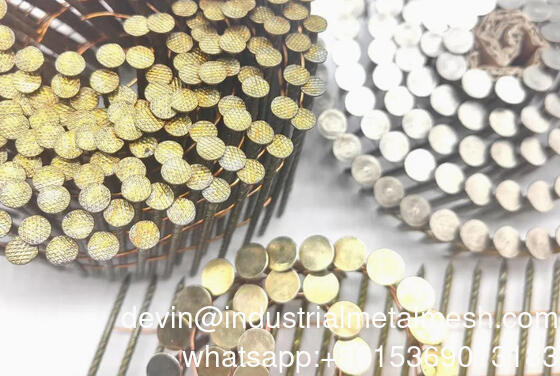 Cina fabbrica pallet vernice da chiodo rivestimento colletto Spiril Shank bobina tetto chiodo