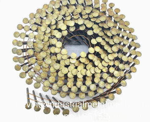 Cina fabbrica pallet vernice da chiodo rivestimento colletto Spiril Shank bobina tetto chiodo