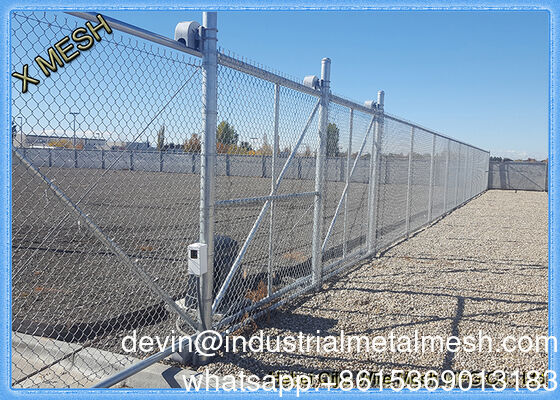 9 Gauge Galvanized Diamond Wire Mesh/PVC Plastic Vinyl Cyclone Chain Link Fence per autostrade e ferrovie Temporario