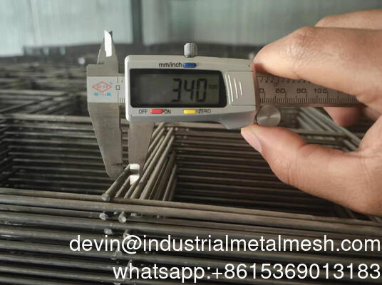 3.4mm Wire*15cm Mesh *1.22*2.44 Black Welded Wire Mesh Panel per il Canada