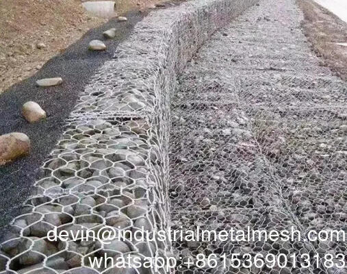 Cesto Gabione in Rete Saldata Zincata a Caldo Durevole per la Protezione del Letto del Fiume