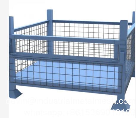 Customized Warehouse Wire Mesh Metal Storage Cage for Transportation and Warehouse Storage Collapsible Metal Cages