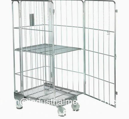 Cage di stoccaggio per magazzini con rete di filo galvanizzato ad uso pesante