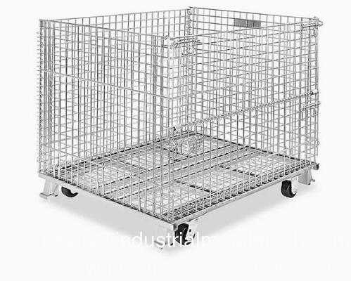 Cage di stoccaggio per magazzini con rete di filo galvanizzato ad uso pesante