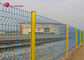 Spolverizzi il recinto rivestito del pannello saldato recinto curvo 3D della rete metallica del metallo con la posta della pesca