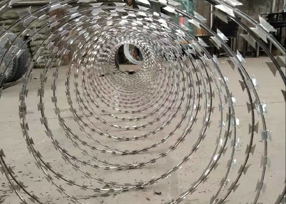 Filo spinato per rasoio a fisarmonica rivestito in PVC galvanizzato in acciaio inossidabile