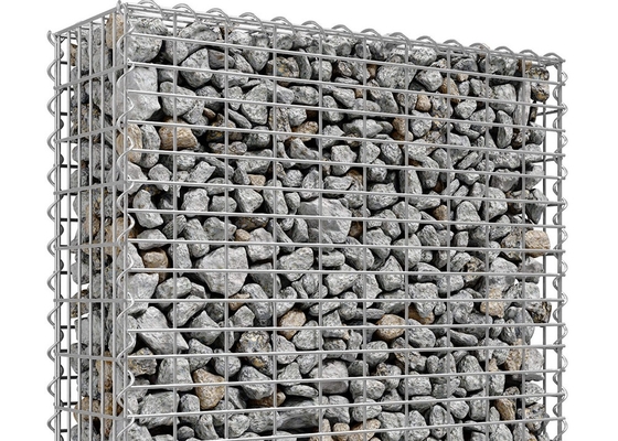 Su misura modelli il gabbione saldato galvanizzato immerso caldo Mesh For Gabion Screen