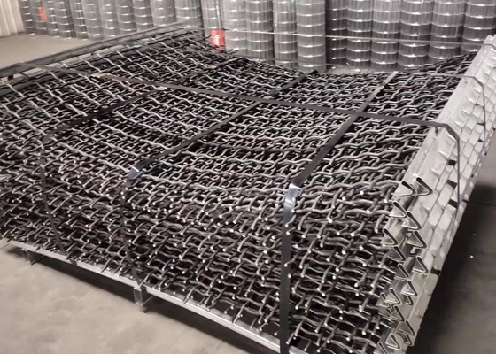 Maglia d'acciaio ad alto tenore di carbonio 1.5X2m del vaglio oscillante del foro quadrato