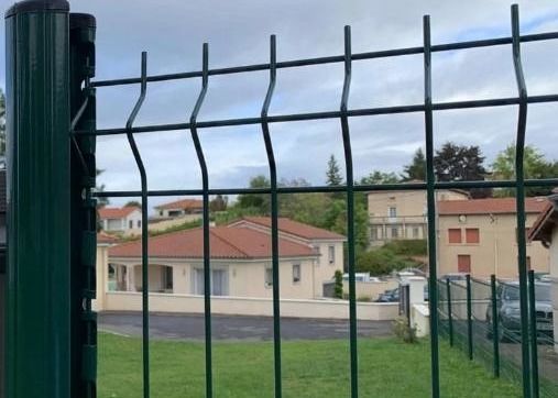 3d Curve Curve Garden Fence con Peach Post