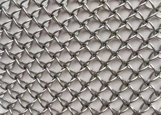 Faccata di 20 m di colore naturale con maglia di filo tessuto di 2,5 mm rivestita di titanio