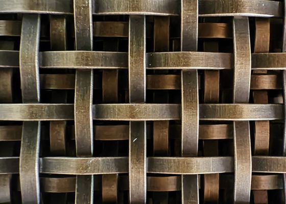 Antichi ottoni Filati di acciaio inossidabile filo decorativo stretti pannelli di rete di filo tessuto griglie per inserti porta armadio