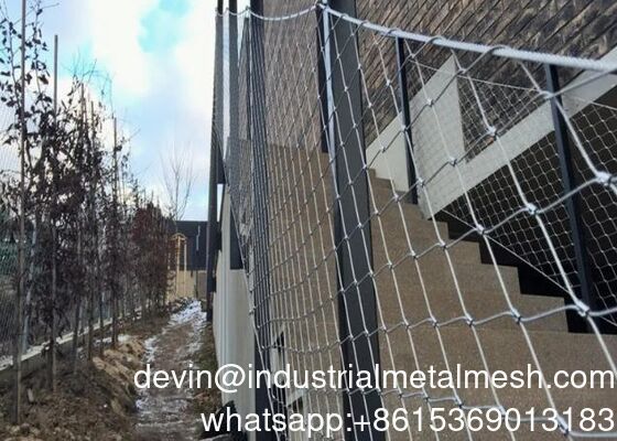 Stainless Steel Cable rope Mesh for Architectural  Animal Enclosure Safety Barrier