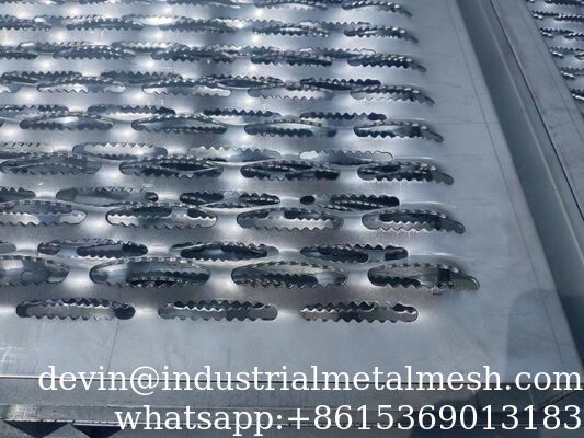 Grigliato di sicurezza antiscivolo in acciaio inossidabile con Grip Strut